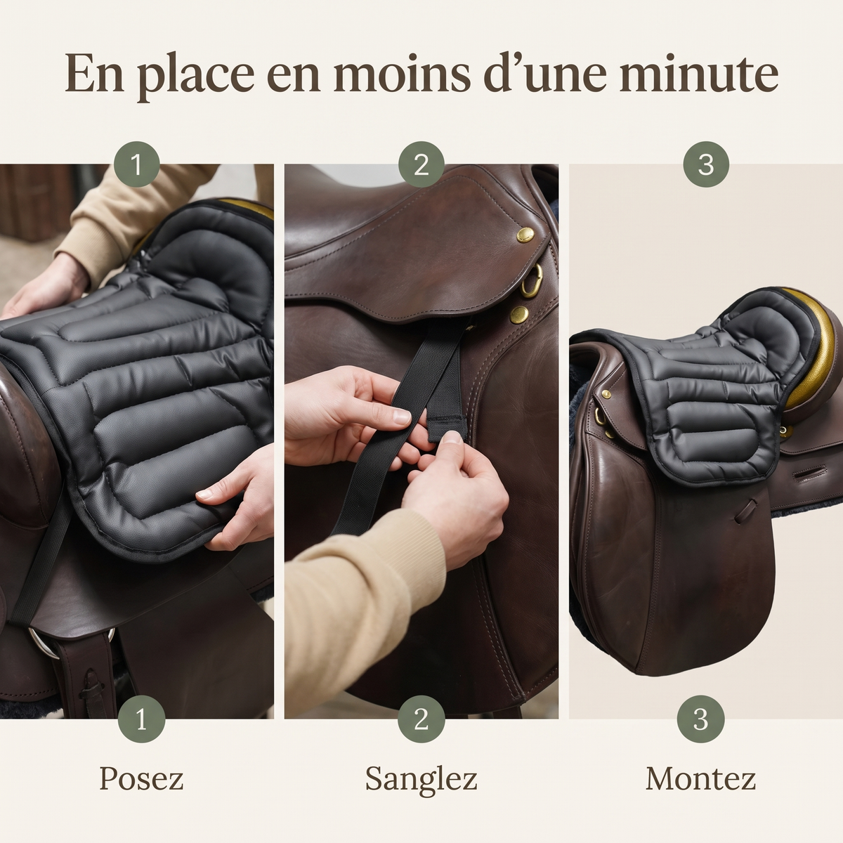 Assise Confort — Coussin de selle rembourré