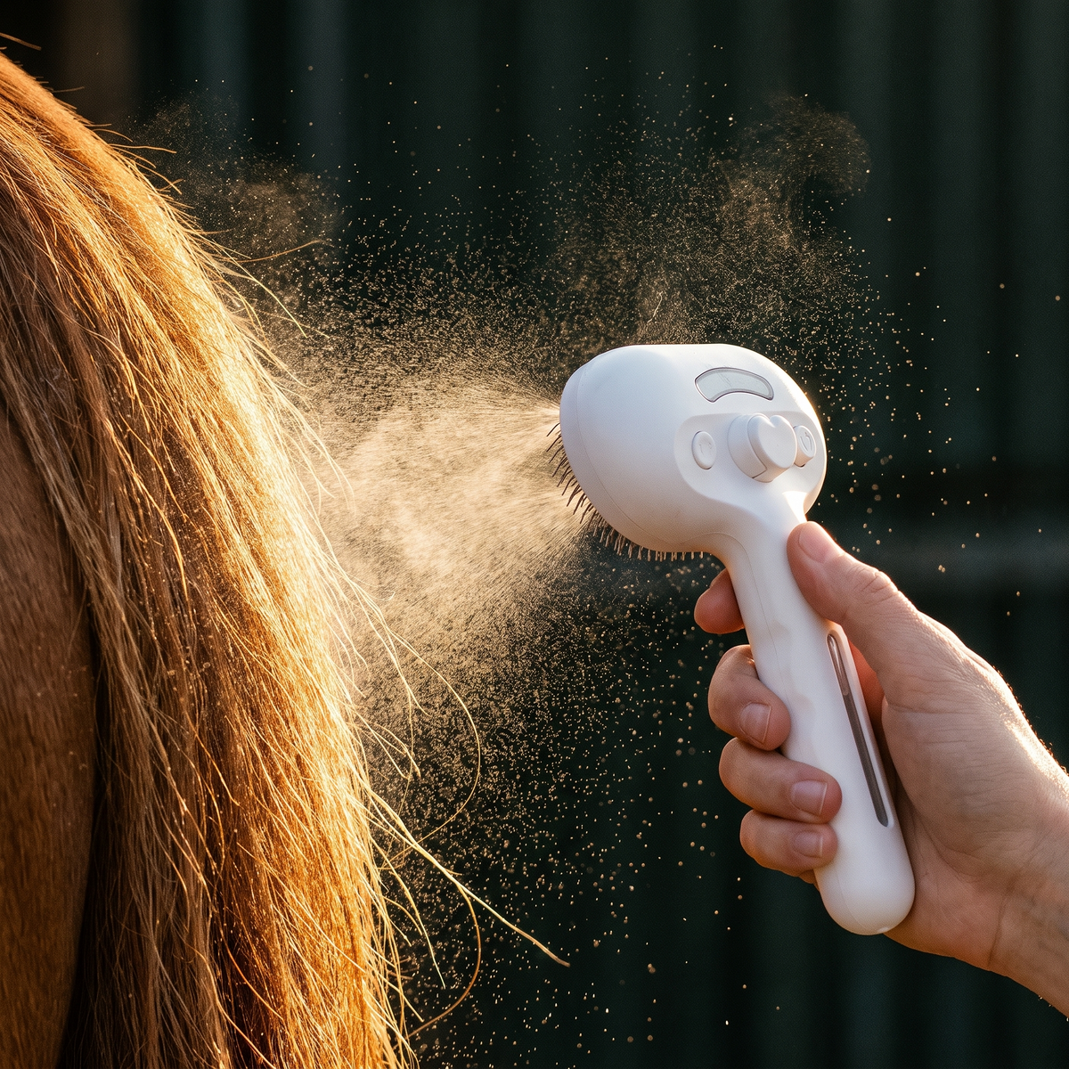 Soie — Brosse brumisatrice pour crinière et queue
