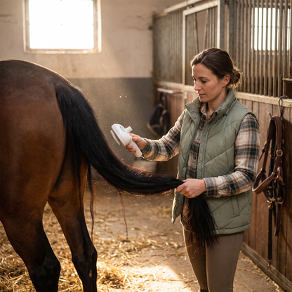 Soie — Brosse brumisatrice pour crinière et queue