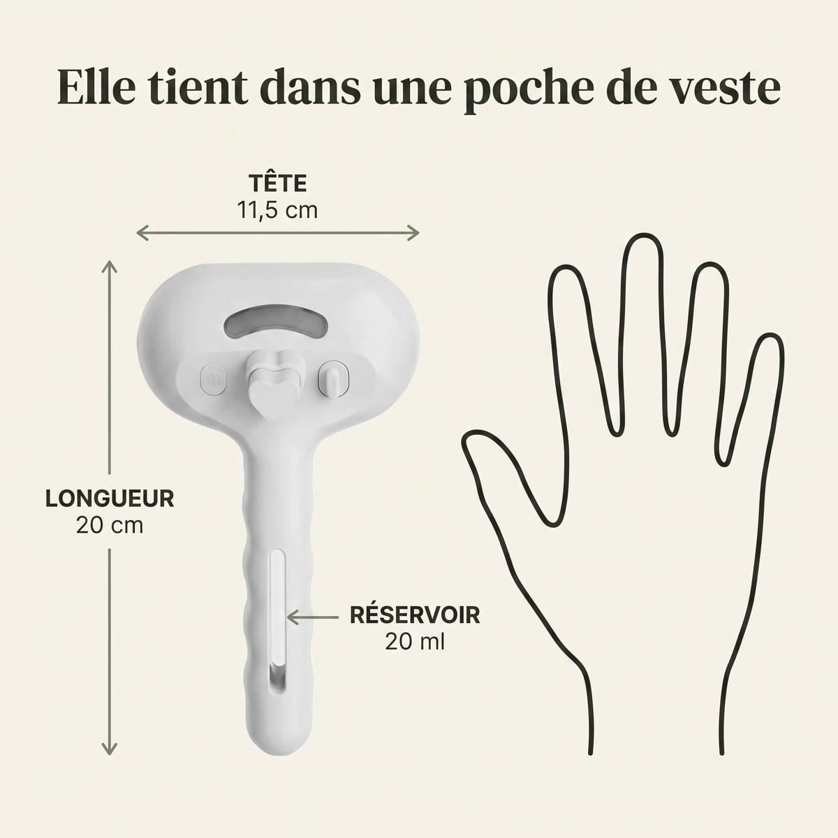 Soie — Brosse brumisatrice pour crinière et queue